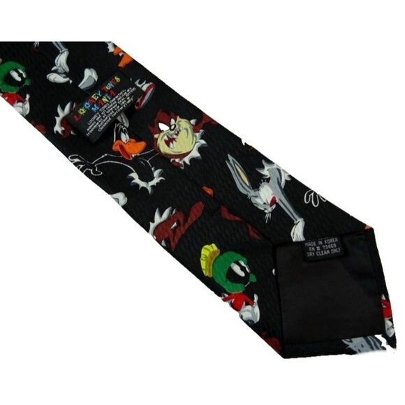 Looney Tunes Tie Mens Necktie Novelty Whimsical Retro Pop Culture 1990s Cartoon - Picture 3 of 3